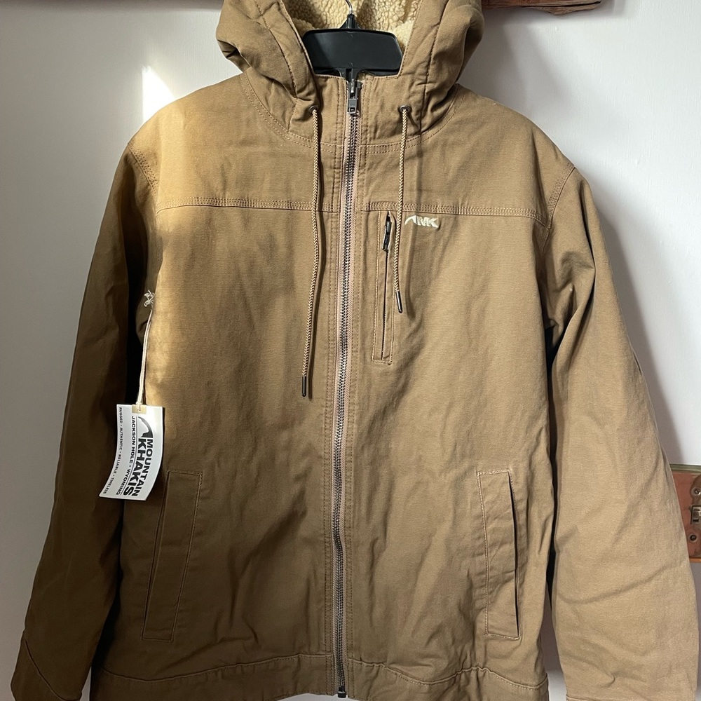 Mountain Khakis Mens Ranch Shearling Canvas hoody. Medium. New with tags.